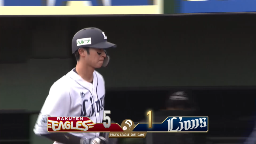 5回表・L金子 内野ゴロの間に1点を返す!!