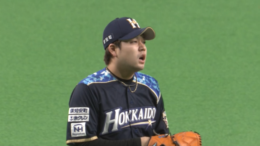 6回表・F堀 アウトコースにストレートがズバッと決まり見逃し三振に抑える!!