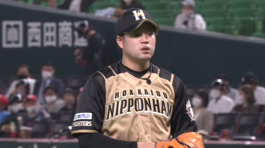 8回裏・F堀 キレのある球で三振を奪う!!