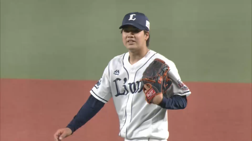 4回表・L上間 M角中にセカンドゴロを打ち取り、今日の試合初めての三者凡退を奪う!!