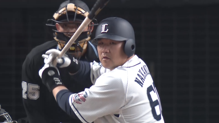 4回裏・L中村 ベテランのタイムリーヒットで逆転に成功!!