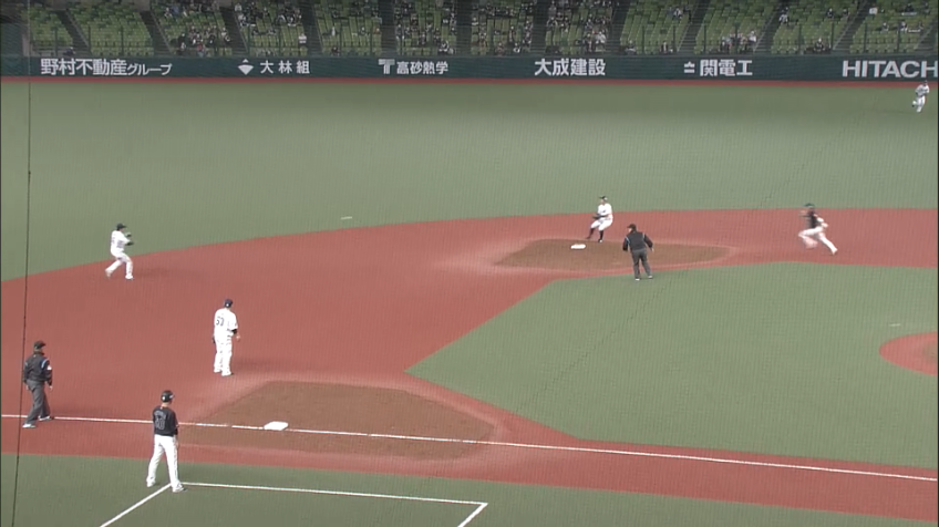 5回表・L今井 源田と山田の流れるようなプレーで併殺に仕留める!!