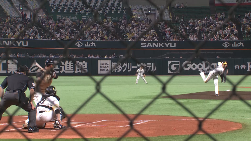 1回表・H武田 変化球で見逃し三振を奪う!!