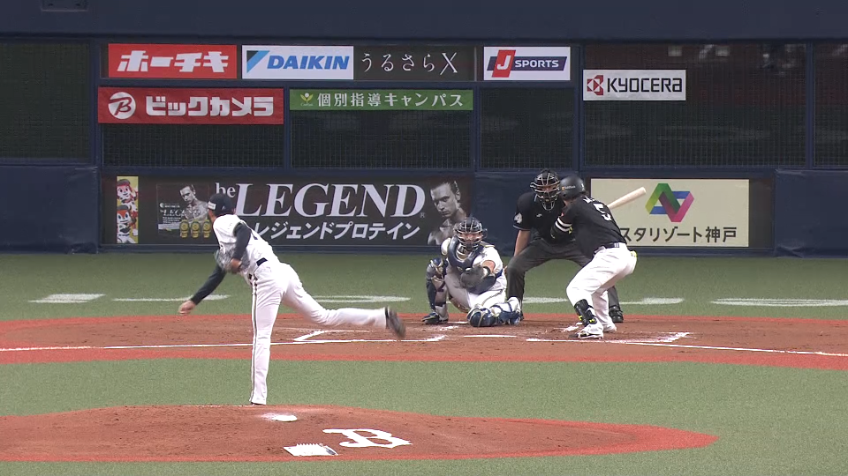 1回表・B増井 見逃し三振を奪い何とか踏ん張る!!