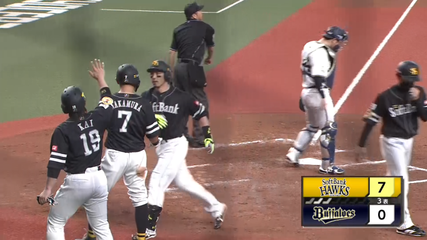 3回表・H松田 リードを広げる3ランホームラン!!