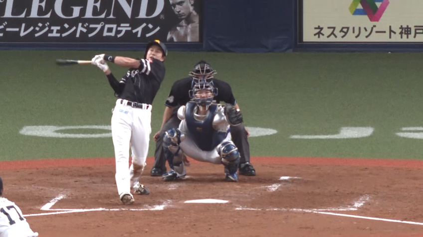 4回表・H柳田 これぞギータなホームラン!!