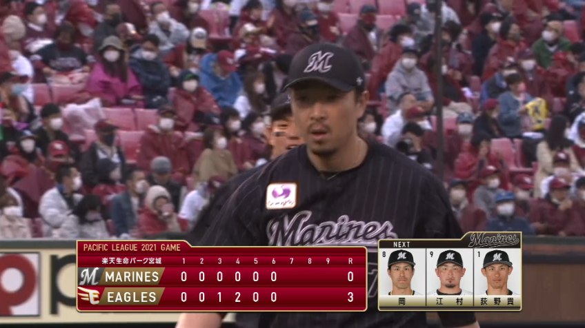 6回裏・M田中靖 ヒットを許すも無失点で切り抜ける好リリーフ!!