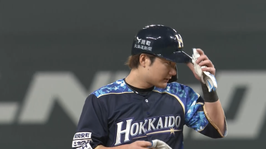 4回裏・F渡邉 レフトへの同点タイムリー2ベースヒット!!