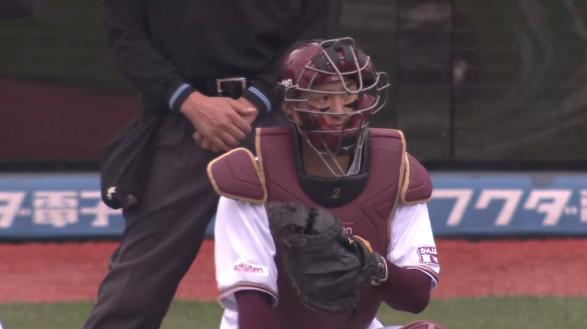 1回表・E太田 スピードスター・M荻野貴の盗塁を阻止!!