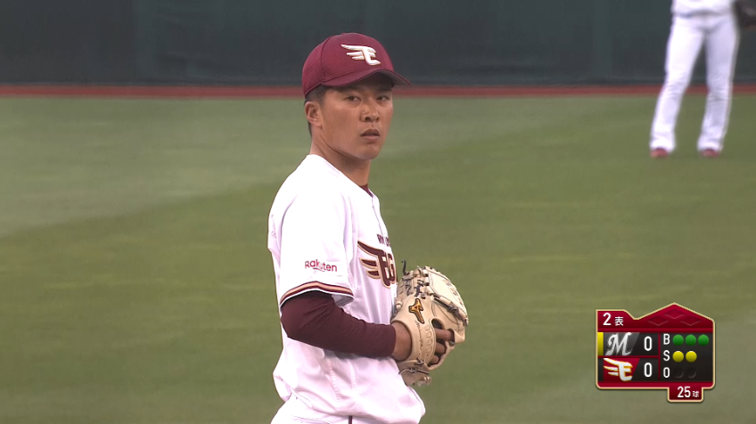 2回表・E早川 インコースへの変化球で3者連続三振!!