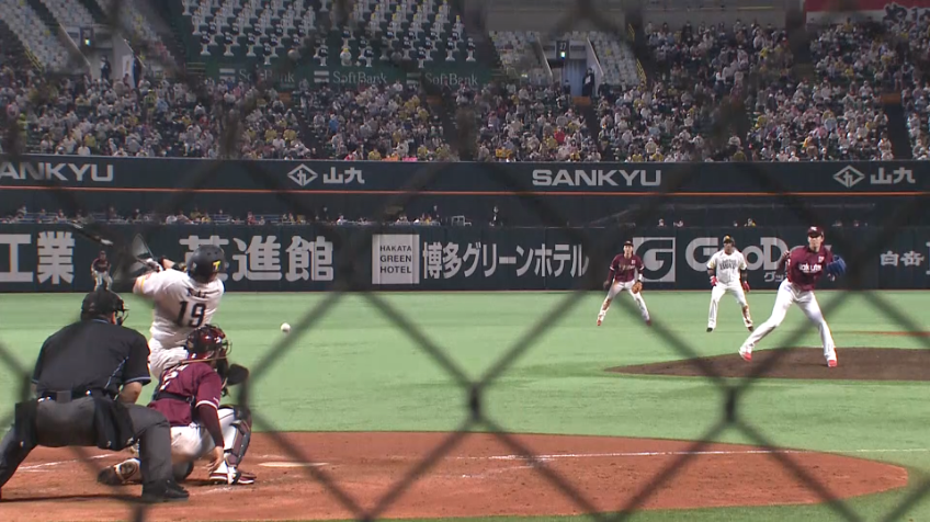 3回裏・H甲斐 レフトへのタイムリーヒット!!