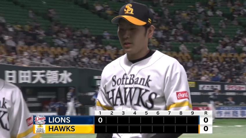 1回表・H石川 最高の立ち上がり!! 初回を3者連続空振り三振で抑える!!