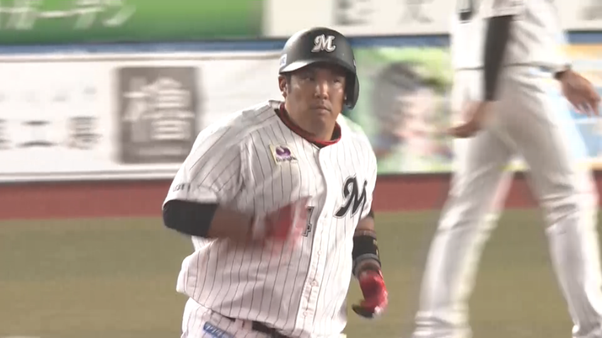 4回裏・M井上 右中間スタンドへ今季1号となる3ランホームラン!!