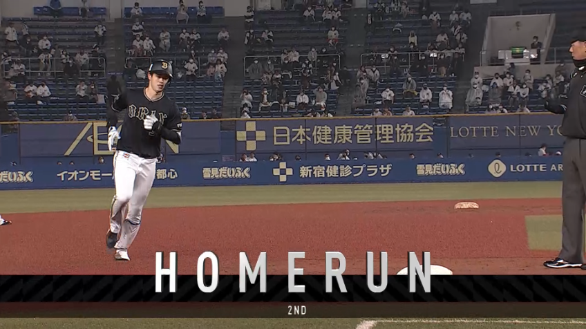 5回表・B太田 レフトスタンド中段に飛び込む3ランホームラン!!