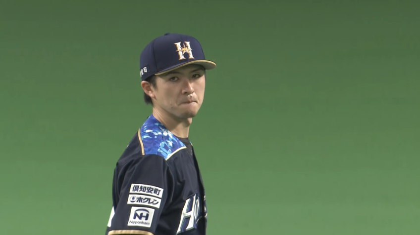 1回表・F上沢 E浅村をダブルプレーに打ち取り初回を無失点に抑える!!