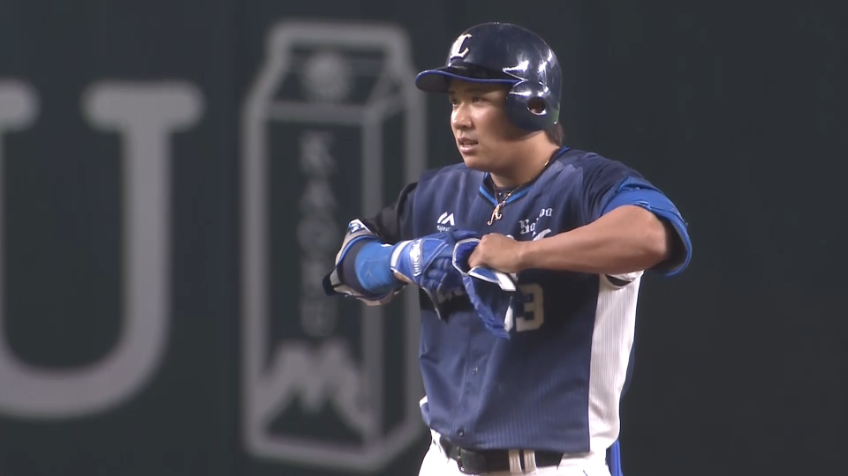 5回表・L愛斗 左中間を破るタイムリー2ベースを放つ!!