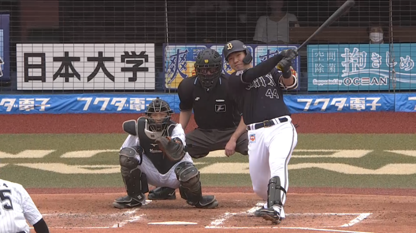 2回表・B頓宮 試合を優位にする女房役の先制の2ランホームラン!!