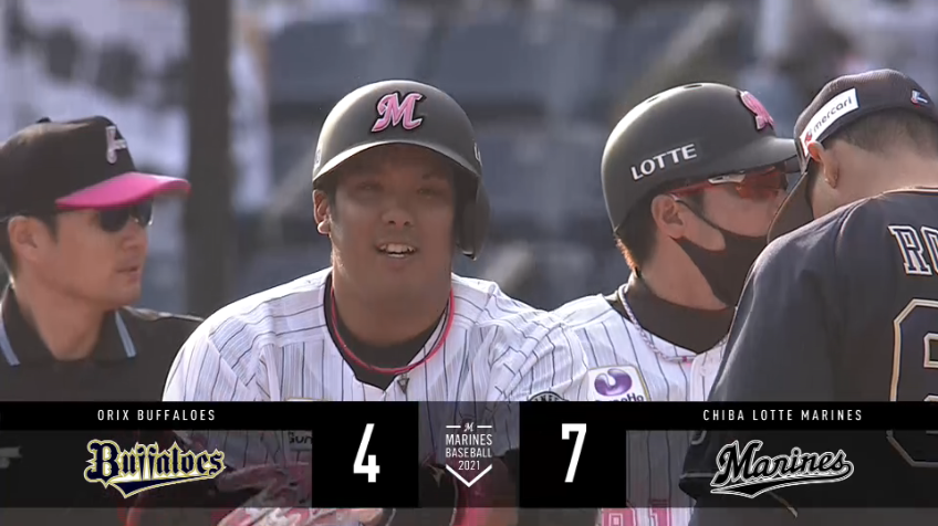 7回裏・M井上 高いバウンドの打球が内野を抜けて2点を追加!!