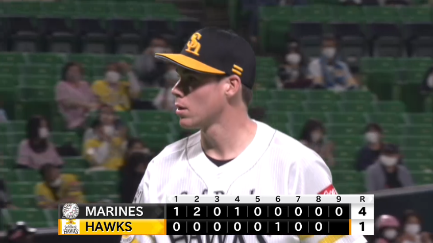 9回表・Hスチュワート・ジュニア 見逃し三振を奪いピンチを切り抜ける!!