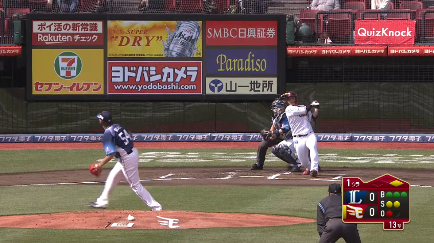 1回裏・Lニール 今季初登板の初回は外野フライでダブルプレー!!