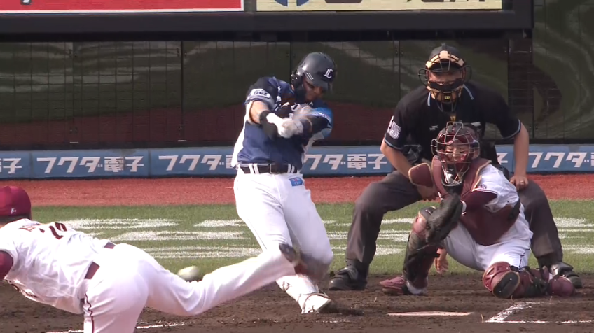 7回表・L森 1点差に詰め寄るタイムリーヒット!!