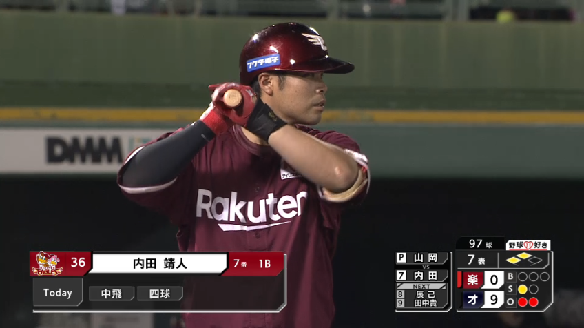 7回表・E内田 3ランホームランを放ち、点差を縮める!!