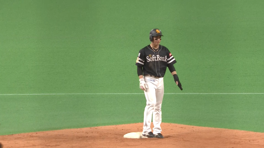 4回表・H栗原 完璧なスタートで盗塁成功!!