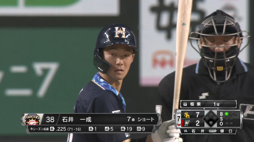 7回裏・F石井 レフトスタンドへのソロホームラン!!