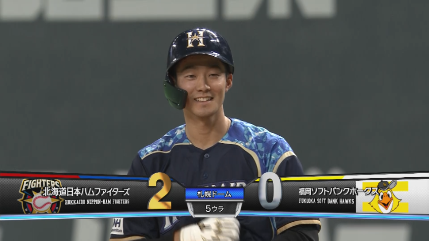 5回裏・F石井 初球を弾き返しレフトへのタイムリーヒット!!