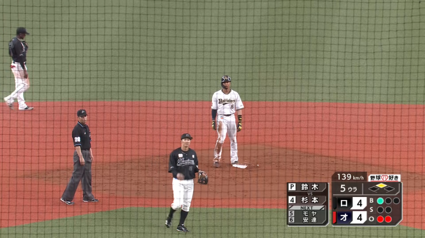 5回裏・B宗 今シーズン2個目の盗塁でチャンスを広げる!!