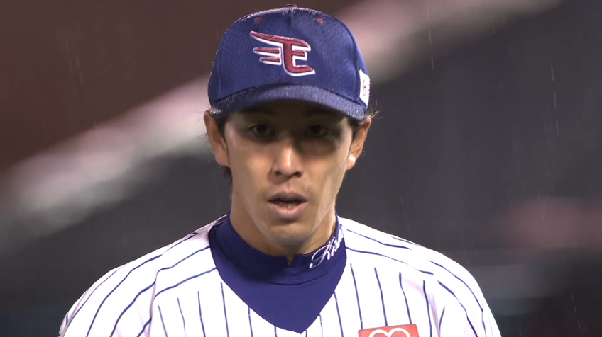 6回表・E岸 3者連続三振を奪う完璧なピッチングを見せる!!