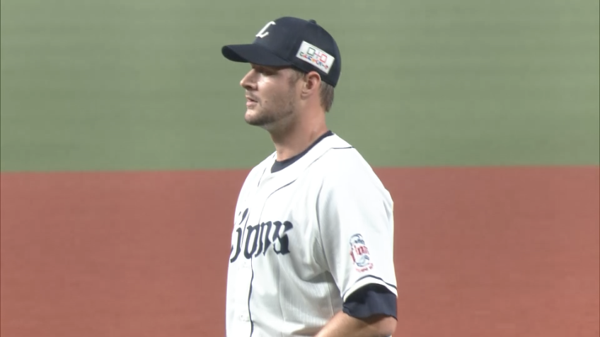 4回表・Lダーモディ 打たせて取る投球で3イニング連続で3者凡退に抑える!!