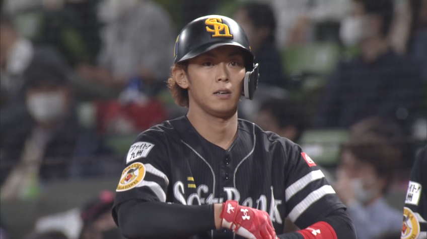 5回表・H今宮 前進守備の間を抜けるレフトへのタイムリーヒット!!