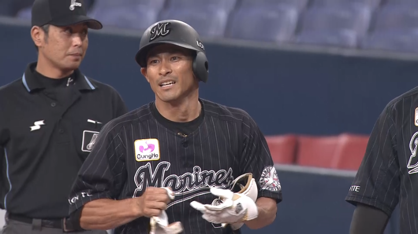 3回表・M荻野貴 ライト前タイムリーヒットですぐさま同点に追いつく!!