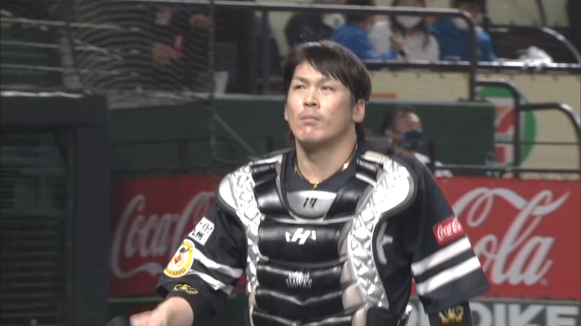 3回裏・H甲斐 見事な送球で三振ゲッツーを奪う!!