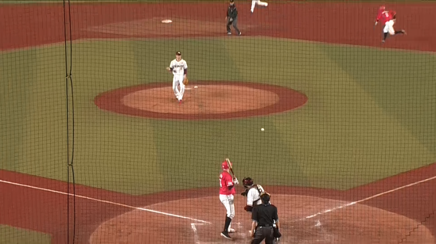 4回裏・E太田 ぴしゃりと盗塁阻止!!