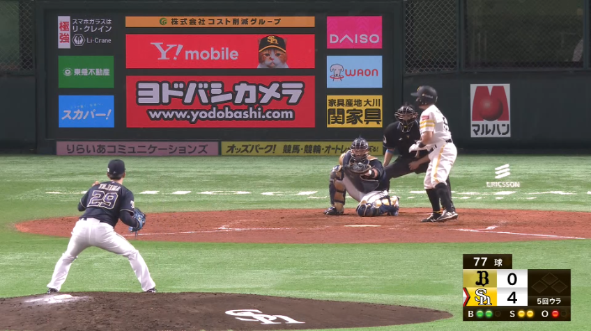 5回裏・B田嶋 構えたところにズバッと見逃し三振!!