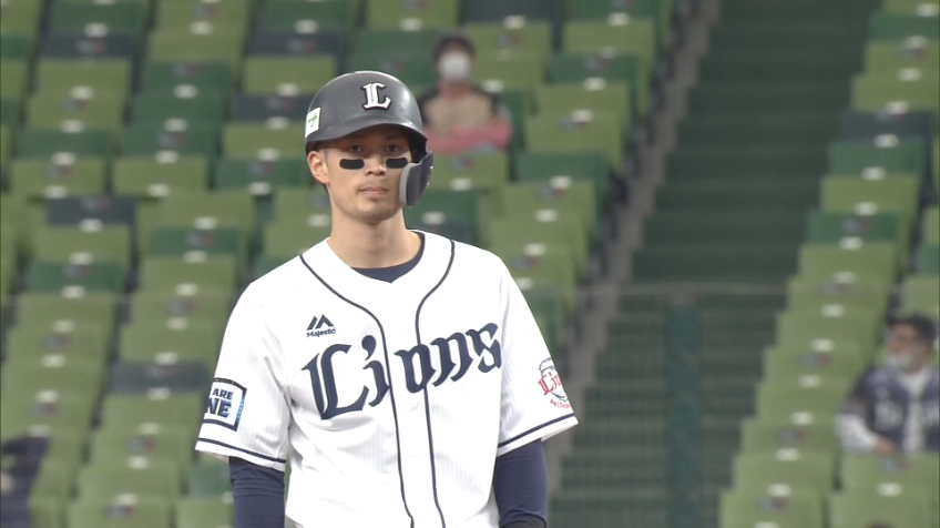 1回裏・L若林 さすがの俊足!! 初回から盗塁成功!!