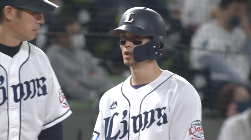 7回裏・L若林 この試合3つ目の盗塁は三盗!!