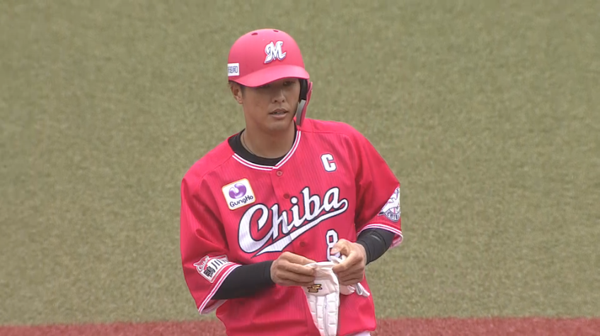 3回裏・M中村 右中間への2ベースヒットで先制!!