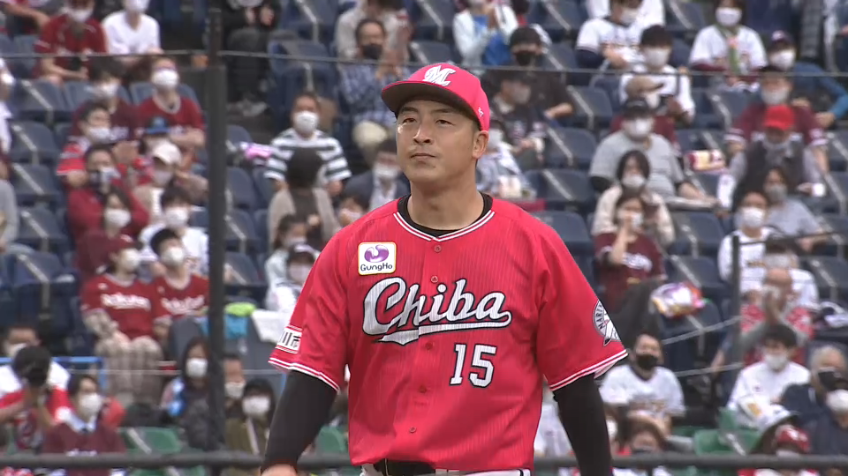 5回表・M美馬 5回まで無失点の好投!! ピンチを招くも見逃し三振に仕留める!!