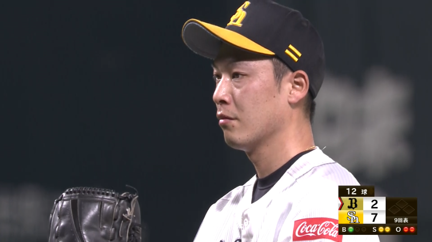 9回表・H岩嵜 B T-岡田をファーストゴロに打ち取りゲームセット