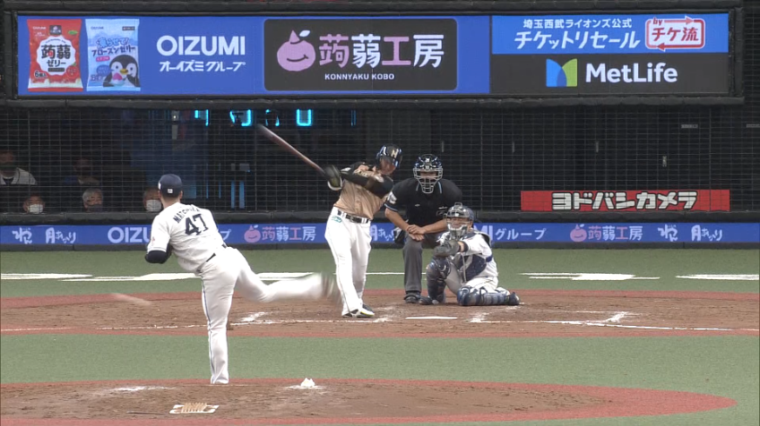 8回表・F平沼 満塁のチャンスでタイムリーヒットを放つ!!