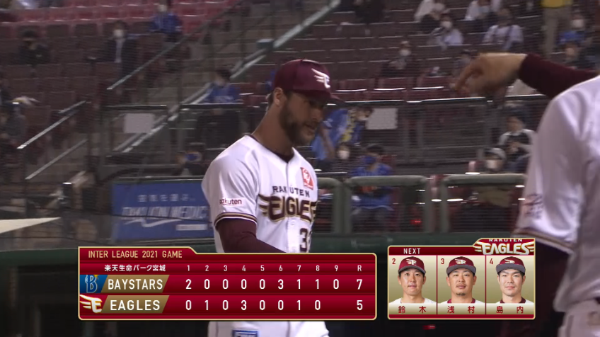 9回表・Eブセニッツ 3者凡退で抑える好投を見せ、追加点を阻止する!!