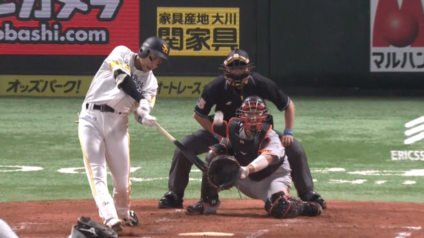 3回裏・H柳田 逆方向への2ランで突き放す!!