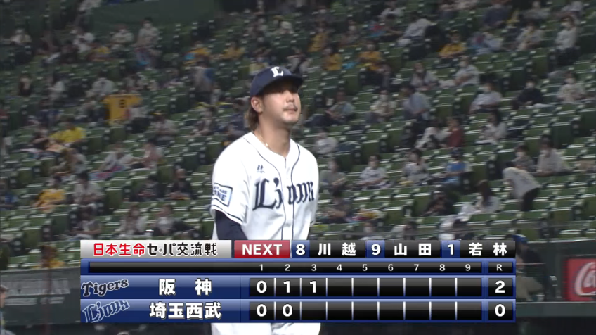 3回表・L高橋光成 二度目はない!! T佐藤輝を三振で仕留める!!