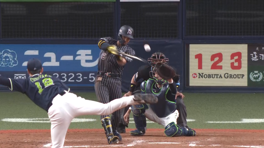 8回裏・B宗 持ち前の勝負強さ!! センター前にしぶとく運んだタイムリーヒットで1点差に迫る!!