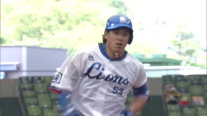 2回裏・L愛斗 レフトへの一発!! 今季第5号の逆転3ランホームラン!!