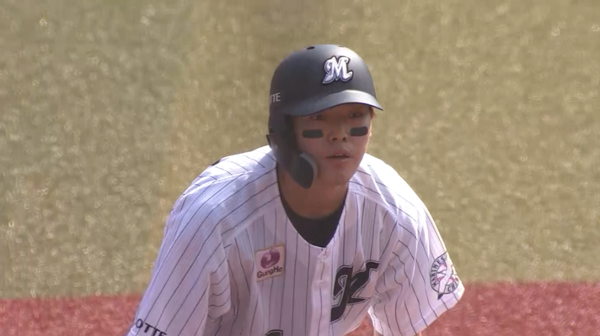 2回裏・M安田 ライトへのタイムリー2ベースヒットで先制に成功!!
