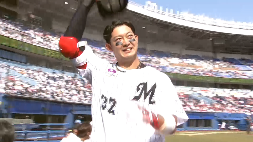 4回裏・M佐藤 貴重な追加点となる今季第1号のホームラン!!